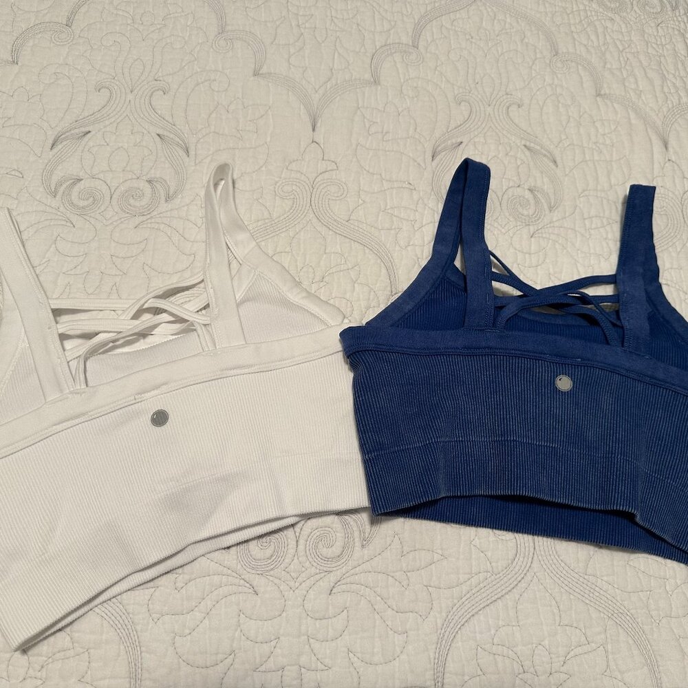 Yogalicious Ribbed Seamless Claire Bra Tank, two pairs! size small